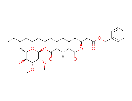 (S)-1-((S)-1-(benzyloxy)-14-methyl-1-oxopentadecan-3-yl) 5-((2S,3R,4R,5S,6S)-3,4,5-trimethoxy-6-methyltetrahydro-2H-pyran-2-yl) 3-methylpentanedioate