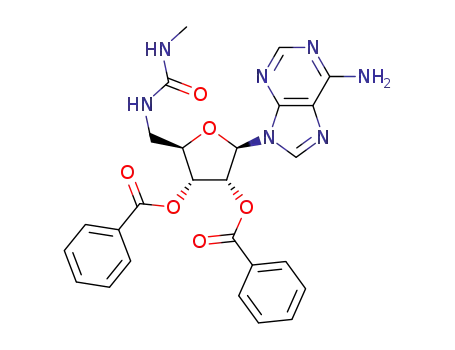 Molecular Structure of 1401415-51-7 (5'-deoxy-2',3'-bis-O-benzoyl-5'-[(N-methylcarbamoyl)amino]adenosine)
