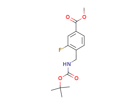 Benzoic acid, 4-[[[(1,1-dimethylethoxy)carbonyl]amino]methyl]-3-fluoro-, methyl ester