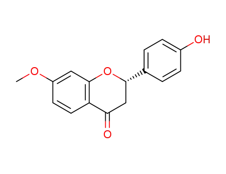 Molecular Structure of 61504-06-1 (4H-1-Benzopyran-4-one, 2,3-dihydro-2-(4-hydroxyphenyl)-7-methoxy-,
(S)-)