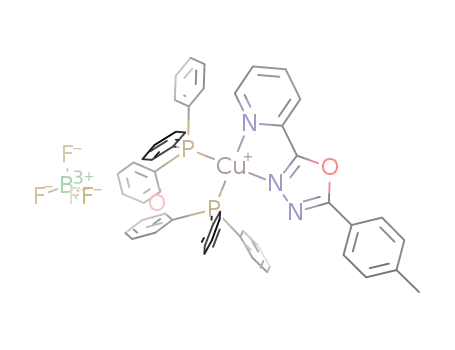 [Cu(bis[2-(diphenylphosphino)phenyl]-ether)2(2-(pyridin-2-yl)-5-p-tolyl-1,3,4-oxadiazole)]BF<sub>4</sub>