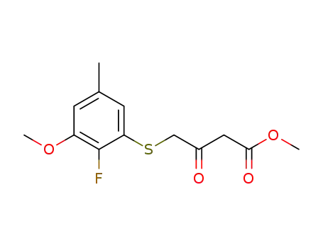 methyl 4-((2-fluoro-3-methoxy-5-methylphenyl)sulfanyl)-3-oxobutanoate