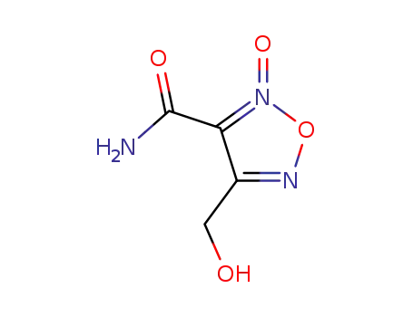 Molecular Structure of 158590-73-9 (1,2,5-Oxadiazole-3-carboxamide, 4-(hydroxymethyl)-, 2-oxide (9CI))