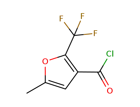 Molecular Structure of 175276-66-1 (5-METHYL-2-(TRIFLUOROMETHYL)FURAN-3-CARBONYL CHLORIDE)