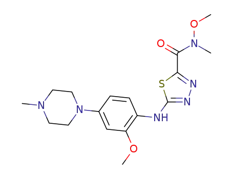 N-methoxy-5-((2-methoxy-4-(4-methylpiperazin-1-yl)phenyl)amino)-N-methyl-1,3,4-thiadiazole-2-carboxamide