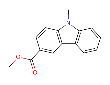 Molecular Structure of 89369-35-7 (9H-Carbazole-3-carboxylic acid, 9-methyl-, methyl ester)