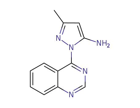 Molecular Structure of 1206693-96-0 (3-methyl-1-(quinazolin-4-yl)-1H-pyrazol-5-amine)