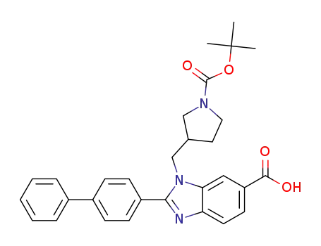 2-(4-biphenylyl)-1-[((3R<sub>5</sub>)-1-{[(1,1-dimethylethyl)oxy]carbonyl}-3-pyrrolidinyl)methyl]-1H-benzimidazole-6-carboxylic acid