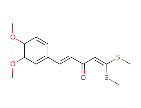 1,4-Pentadien-3-one, 5-(3,4-dimethoxyphenyl)-1,1-bis(methylthio)-, (E)-