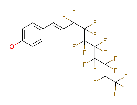 Molecular Structure of 1423439-31-9 ((E)-1-(3,3,4,4,5,5,6,6,7,7,8,8,9,9,10,10,10-heptadecafluoro-1-decen-1-yl)-4-methoxybenzene)