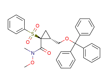 (1S,2R)-2-(triphenylmethoxy)methyl-1-(N-methoxy-N-methyl)carbamoyl-1-phenylsulfonylcyclopropane