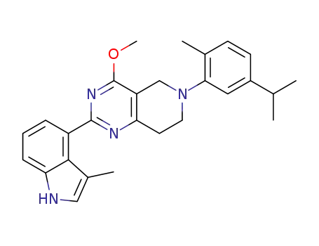 6-(5-isopropyl-2-methylphenyl)-4-methoxy-2-(3-methyl-1H-indol-4-yl)-5,6,7,8-tetrahydropyrido[4,3-d]pyrimidine
