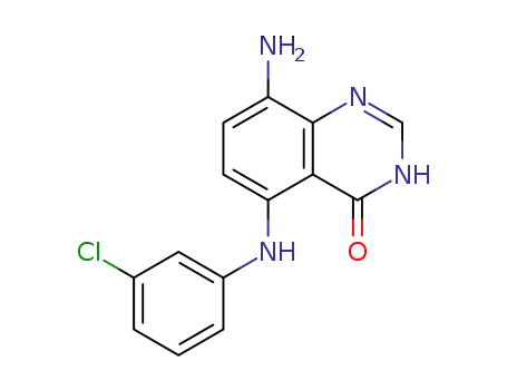 Molecular Structure of 915150-57-1 (8-amino-5-(3-chlorophenylamino)quinazolin-4(3H)-one)