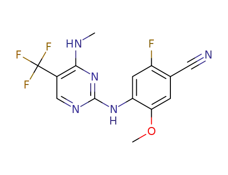 2-fluoro-5-methoxy-4-(4-(methylamino)-5-(trifluoromethyl)pyrimidin-2-ylamino)benzonitrile
