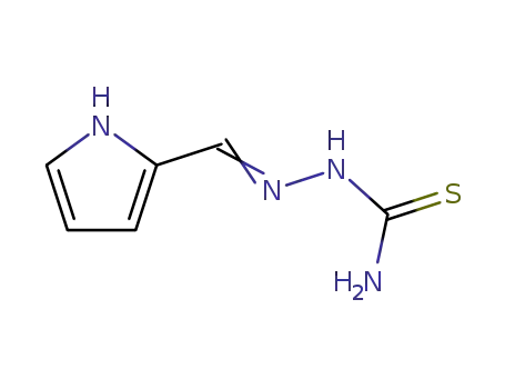 Molecular Structure of 5451-36-5 (2-[(E)-2H-pyrrol-2-ylidenemethyl]hydrazinecarbothioamide)