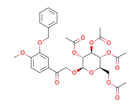 2-(2,3,4,6-tetra-O-acetyl-β-D-glucopyranosyloxy)-3'-benzyloxy-4'-methoxyacetophenone