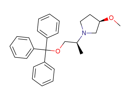 (R)-3-methoxy-1-((S)-1-(trityloxy)propan-2-yl)pyrrolidine