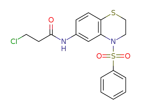 3-chloro-N-(4-(phenylsulfonyl)-3,4-dihydro-2H-benzo[b][1,4]thiazin-6-yl)propanamide