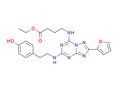 ethyl 4-((2-(furan-2-yl)-5-((4-hydroxyphenethyl)amino)-[1,2,4]triazolo[1,5-a][1,3,5]triazin-7-yl)amino)butanoate