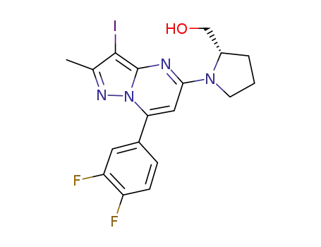 (S)-(1-(7-(3,4-difluorophenyl)-3-iodo-2-methylpyrazolo[1,5-a]pyrimidin-5-yl)pyrrolidin-2-yl)methanol
