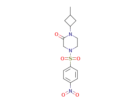 1-(3-methylcyclobutyl)-4-[(4-nitrophenyl)sulfonyl]-2-piperazinone