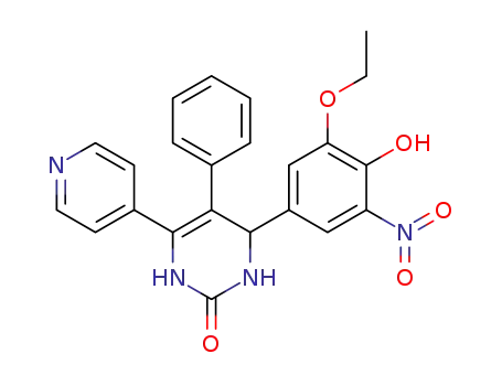 4-(3-ethoxy-4-hydroxy-5-nitrophenyl)-5-phenyl-6-(pyridin-4-yl)-3,4-dihydropyrimidin-2(1H)-one
