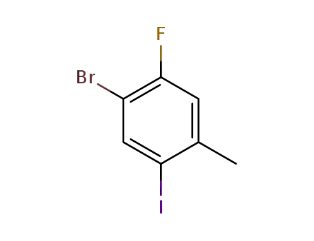 Molecular Structure of 870704-15-7 (4-BROMO-5-FLUORO-2-IODOTOLUENE)