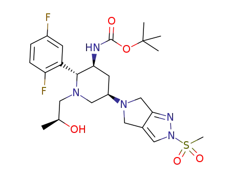 tert-butyl {(2R,3S,5R)-2-(2,5-difiuorophenyl)-1-[(2S)-2-hydroxypropyl]-5-[2-(methylsulfonyl)-2,6-dihydropyrrolo[3,4-c]pyrazol-5(4H)-yl]piperidin-3-yl}carbamate