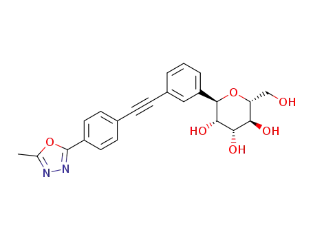 (2R,3S,4R,5S,6R)-2-(hydroxymethyl)-6-[3-[2-[4-(5-methyl-1,3,4-oxadiazol-2-yl)phenyl]ethynyl]phenyl]tetrahydropyran-3,4,5-triol