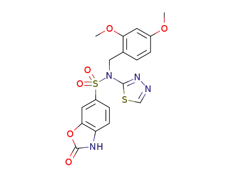 N-(2,4-dimethoxybenzyl)-2-oxo-N-(1,3,4-thiadiazol-2-yl)-2,3-dihydrobenzo[d]oxazole-6-sulfonamide