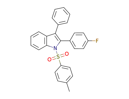 Molecular Structure of 1448756-48-6 (2-(4-fluorophenyl)-3-phenyl-1-tosyl-1H-indole)