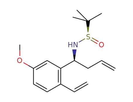 (R<sub>s</sub>)-N-[(S)-1-(5-methoxy-2-vinylphenyl)but-3-en-1-yl]-2-methylpropane-2-sulfinamide