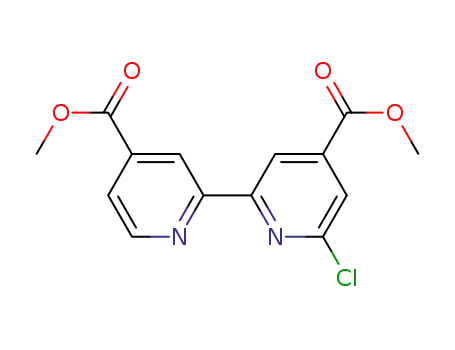 Molecular Structure of 1344146-04-8 (6-chloro-2,2'-bipyridine-4,4'-dicarboxylic acid dimethyl ester)