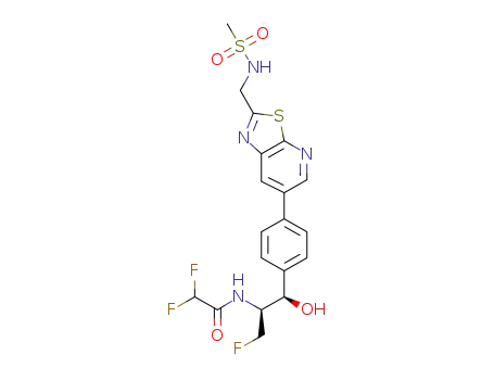 2,2-difluoro-N-((1R,2S)-3-fluoro-1-hydroxy-1-(4-(2-(methylsulfonamidomethyl)thiazolo[5,4-b]pyridin-6-yl)phenyl)propan-2-yl)acetamide