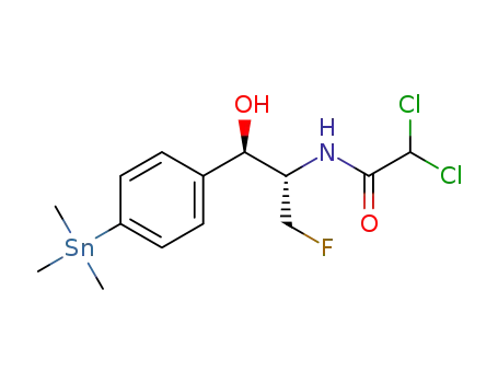 2,2-dichloro-N-((1R,2S)-3-fluoro-1-hydroxy-1-(4-(trimethylstannyl)phenyl)propan-2-yl)acetamide