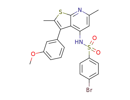 4-bromo-N-{2,6-dimethyl-3-[3-(methyloxy)phenyl]thieno[2,3-b]pyridin-4-yl}benzenesulfonamide
