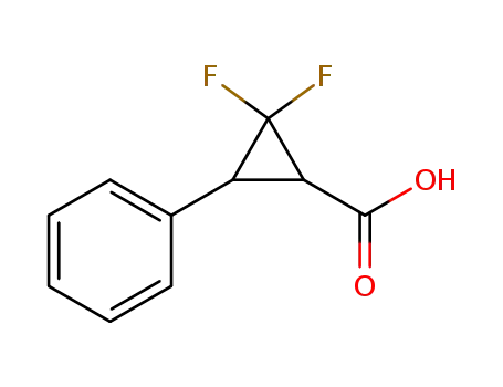 Molecular Structure of 344287-60-1 (2,2-difluoro-3-phenylcyclopropane-1-carboxylic acid)