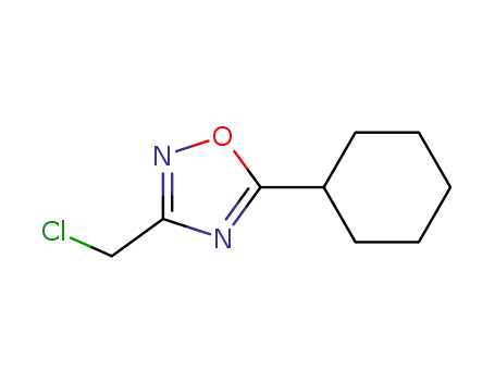 Molecular Structure of 189130-88-9 (1,2,4-Oxadiazole, 3-(chloromethyl)-5-cyclohexyl-)