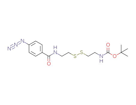 Molecular Structure of 93790-48-8 (Carbamic acid, [2-[[2-[(4-azidobenzoyl)amino]ethyl]dithio]ethyl]-,
1,1-dimethylethyl ester)