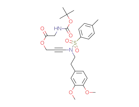 3-[N-(3,4-dimethoxyphenethyl)(4-methylbenzene)sulfonamido]prop-2-yn-1-yl2-[(tert-butoxycarbonyl)amino]acetate