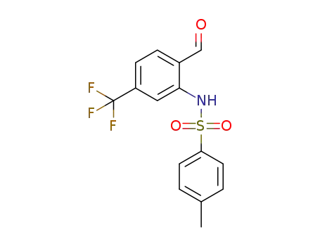 Molecular Structure of 1396548-59-6 (N-(2-formyl-5-(trifluoromethyl)phenyl)-4-methylbenzenesulfonamide)