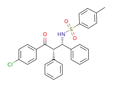 Molecular Structure of 1421353-67-4 ((2S,3S)-1-(4-chlorophenyl)-2,3-diphenyl-3-(tosylamino)propan-1-one)