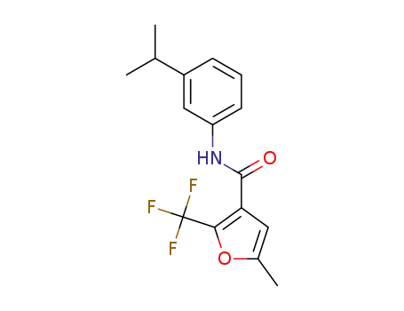 Molecular Structure of 1233201-64-3 (3'-isopropyl-5-methyl-2-trifluoromethylfuran-3-carboxylic acid anilide)