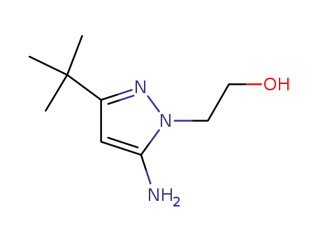 Molecular Structure of 908267-36-7 (2-(5-amino-3-(tert-butyl)-1H-pyrazol-1-yl)ethanol)