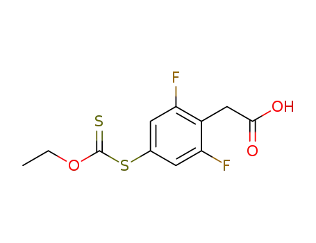 2-(4-((ethoxycarbonothioyl)thio)-2,6-difluorophenyl)acetic acid