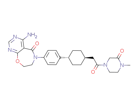 4-amino-6-(4-{trans-4-[2-(4-methyl-3-oxopiperazin-1-yl)-2-oxoethyl]cyclohexyl}phenyl)-7,8-dihydropyrimido[5,4-f][1,4]oxazepin-5(6H)-one