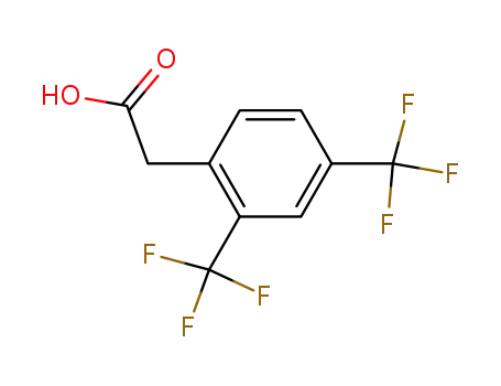 Molecular Structure of 177952-39-5 (2,4-Bis(trifluoromethyl)phenylacetic acid)