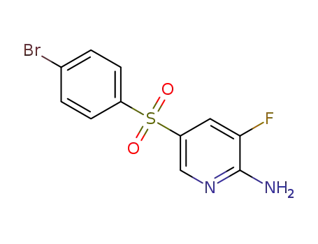 5-((4-bromophenyl)sulfonyl)-3-fluoro-2-pyridinamine