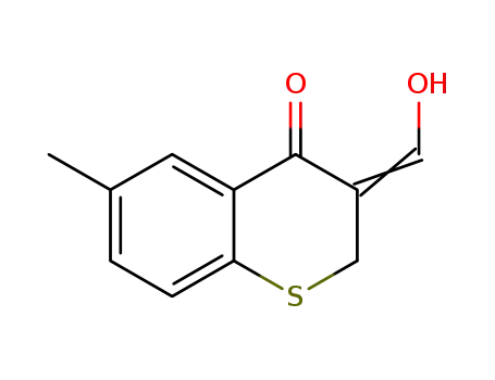 Molecular Structure of 106635-60-3 (4H-1-Benzothiopyran-4-one,
2,3-dihydro-3-(hydroxymethylene)-6-methyl-)