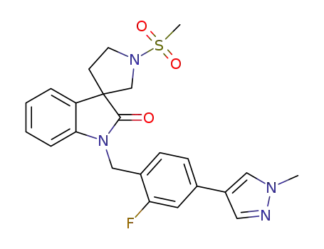 1-(2-fluoro-4-(1-methyl-1H-pyrazol-4-yl)benzyl)-1'-(methylsulfonyl)spiro[indoline-3,3'-pyrrolidin]-2-one